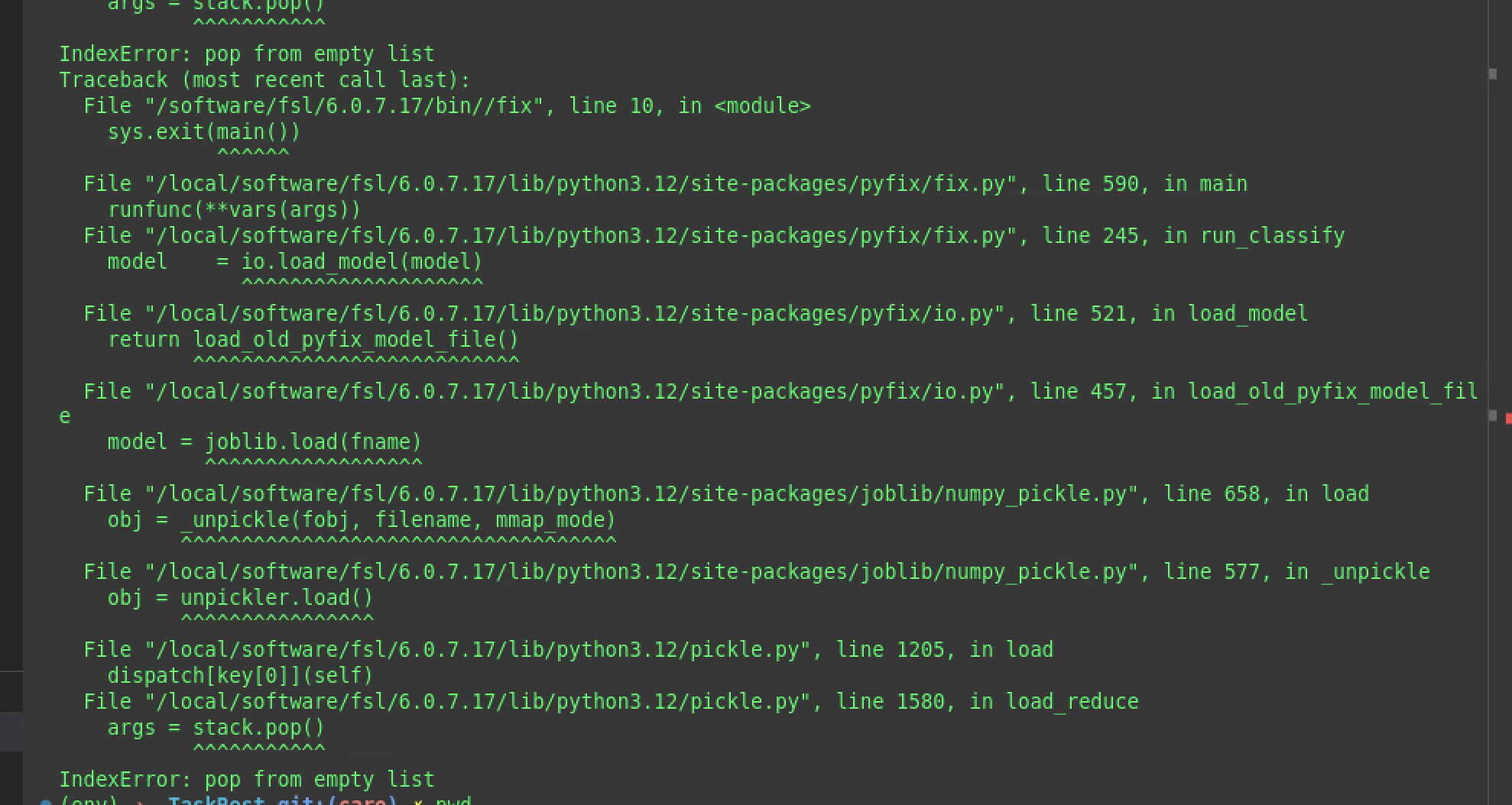 pyfix error